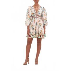 NEW CAMILLA blouson flared dress in multi